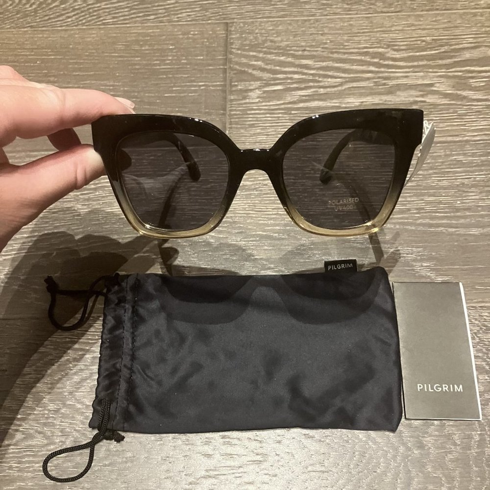 Pilgrim Ellera Square Polarized Square Two-Toned Sunglasses - NWT